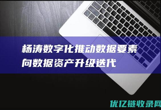 杨涛数字化推动数据要素向数据资产升级迭代