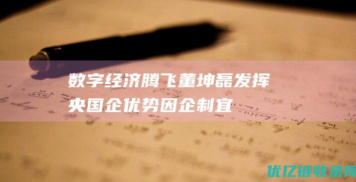 数字经济腾飞董坤磊发挥央国企优势因企制宜