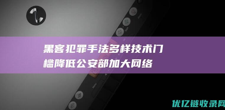 黑客犯罪手法多样、技术门槛降低公安部加大网络和数据安全行政执法力度